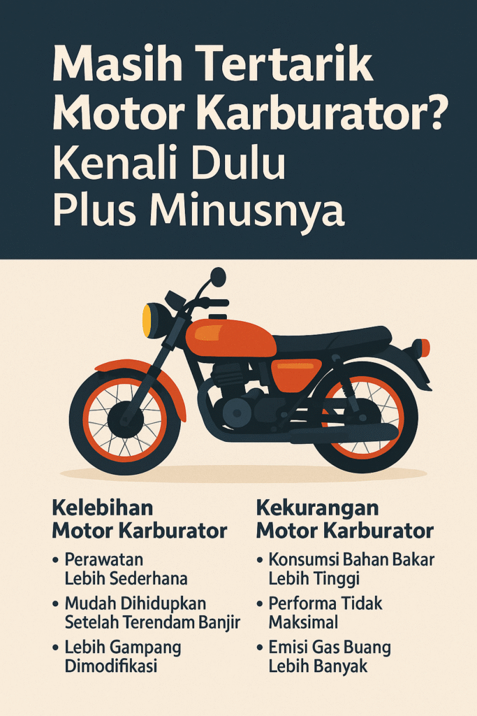 Kelebihan dan kekurangan motor karburator.