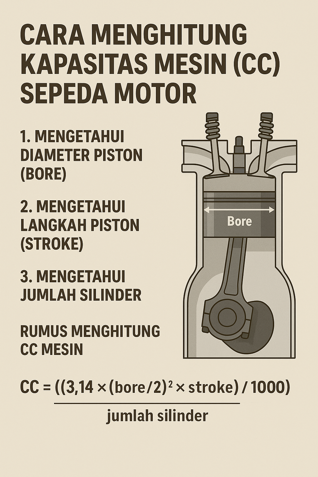 Cara menghitung CC motor.
