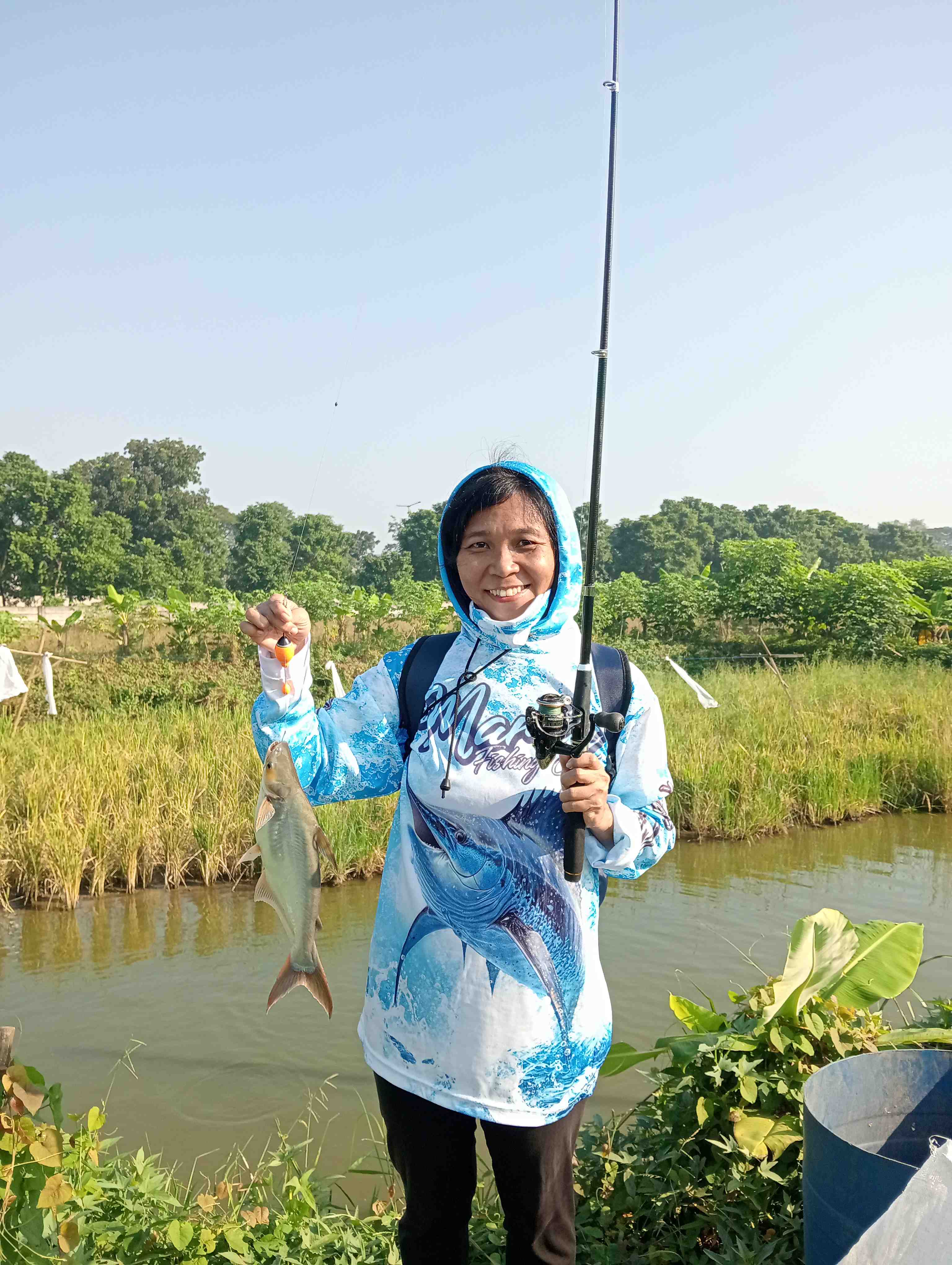 Hasil pancingan-ikan Patin